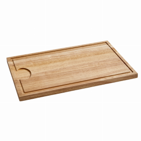 Cutting Board with Well 18" X 12" Rubberwood