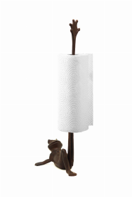 Retro Cast Iron Frog Paper Towel Holder - Cast Iron Paper Towel Stand - Retro Cast Iron Storage - Multiple uses - Antique Brown