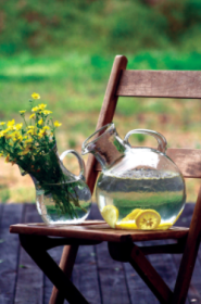 Small Mouthed Circular Tilted Pitcher