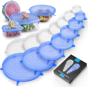 Zulay Kitchen Reusable Silicone Stretch Lids