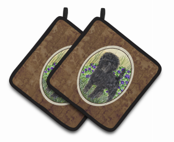 Affenpinscher Pair of Pot Holders