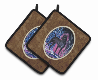 Starry Night Cane Corso Pair of Pot Holders