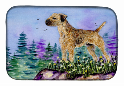 Border Terrier Dish Drying Mat