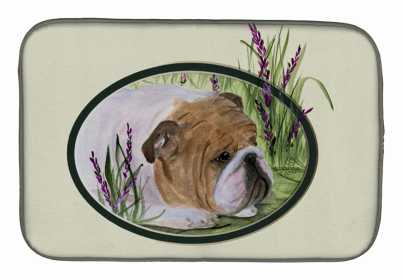 English Bulldog Dish Drying Mat