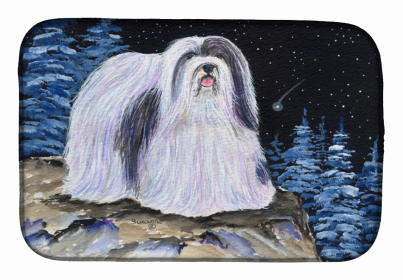 Starry Night Havanese Dish Drying Mat