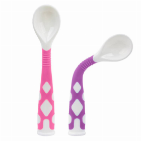 Silibend Bendable Spoon 2Pk (Color: Girl)