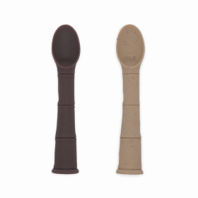 Silipop Spoons 2Pk (Color: Sparrow/Toasted Almond)