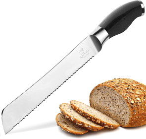 Bread Knife (Color: BLK, size: 8in)