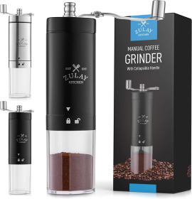 Manual Coffee Grinder With Foldable Handle (Color: MTTBLACK)