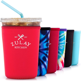 Reusable Iced Coffee Sleeve (Color: RD)