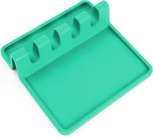 Silicone Utensil Rest with Drip Pad (Color: GLSS)