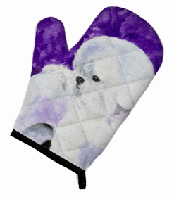 Bichon Frise Oven Mitt (size: 8.5 x 12)