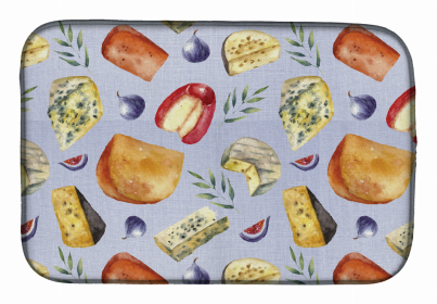 Cheeses Dish Drying Mat (Color: Assortment of Cheeses, size: 14 x 21)