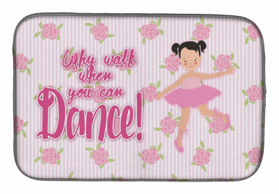 Dancers Dish Drying Mat (Color: Ballet Pigtails, size: 14 x 21)