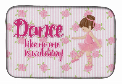 Dancers Dish Drying Mat (Color: Ballet Dance Brunette, size: 14 x 21)