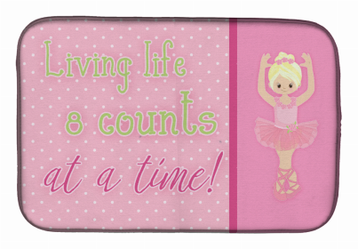 Dancers Dish Drying Mat (Color: Ballet in 8 Counts Blonde, size: 14 x 21)