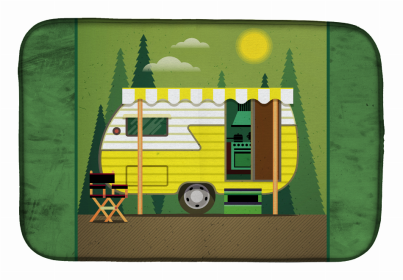 Greatest Adventure Dish Drying Mat (Color: Greatest Adventure Retro Camper, size: 14 x 21)