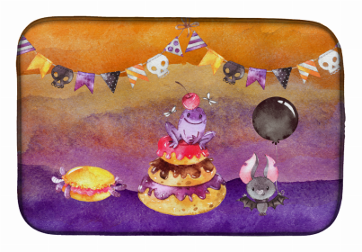 Halloween themed Dish Drying Mat (Color: Sweets Party, size: 14 x 21)