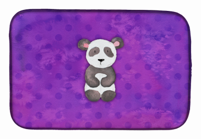 Animal Polkadot Watercolor Dish Drying Mat (Color: Polkadot Panda Bear Watercolor, size: 14 x 21)