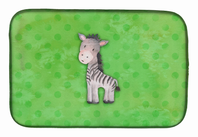 Animal Polkadot Watercolor Dish Drying Mat (Color: Polkadot Zebra Watercolor, size: 14 x 21)