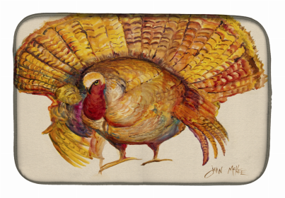 Bird Dish Drying Mat (Color: Turkey, size: 14 x 21)