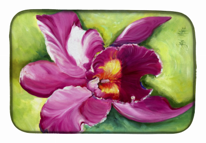 Floral Dish Drying Mat (Color: Orchid, size: 14 x 21)