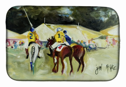 Polo at the Point Dish Drying Mat (Color: Polo at the Point, size: 14 x 21)