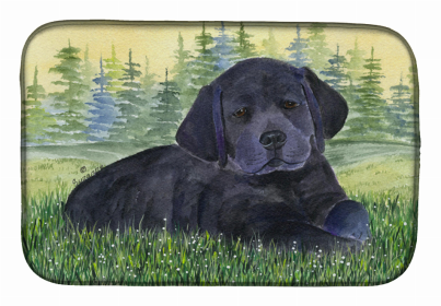 Dog Breed Themed Art Dish Drying Mat (Color: Labrador Retriever, size: 14 x 21)